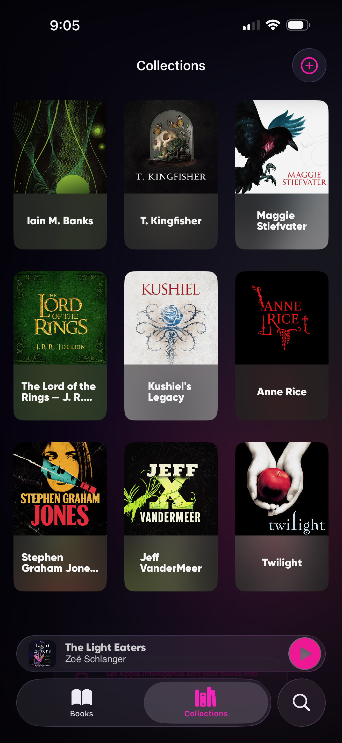 DeerReader collections screen