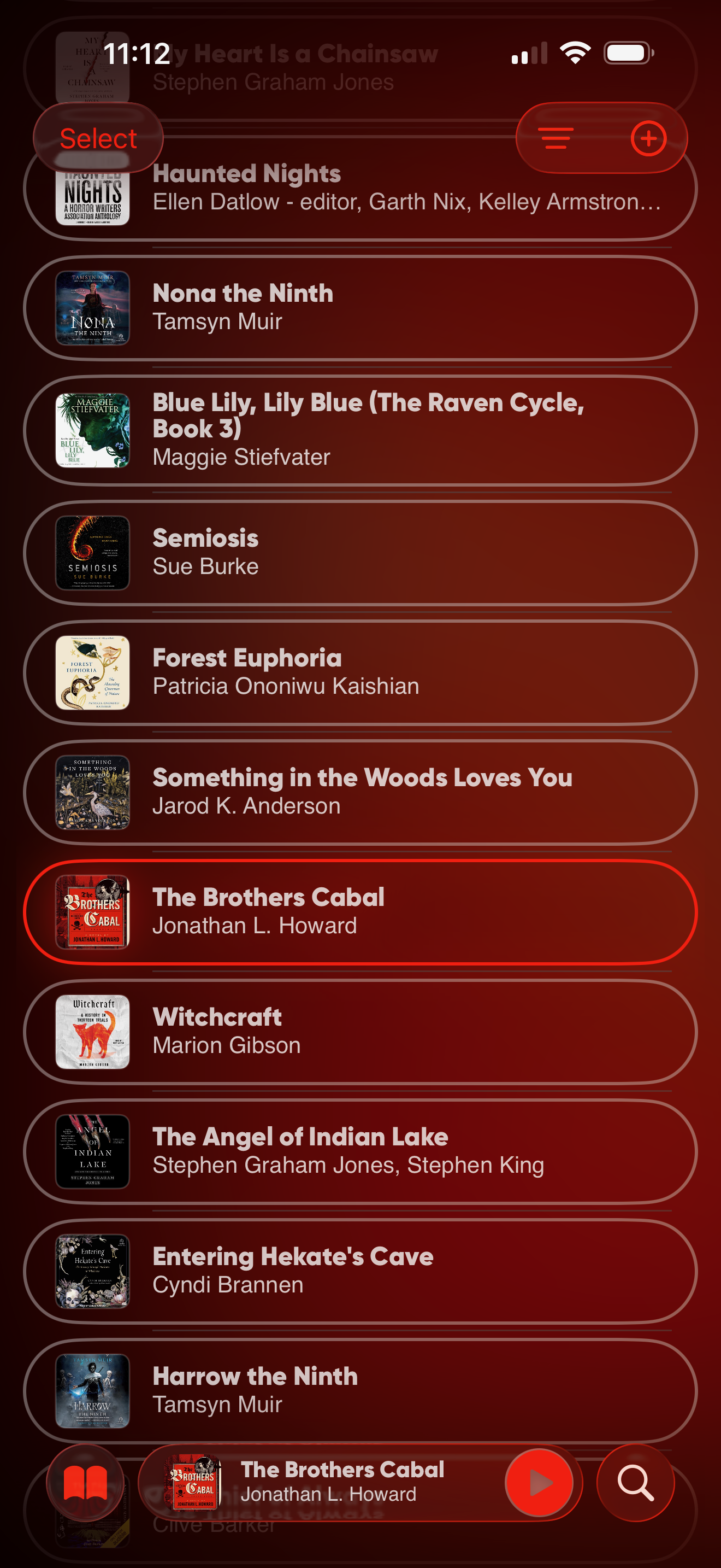 DeerReader list view screen